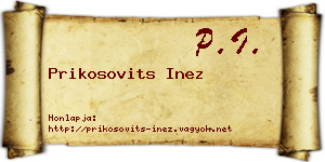 Prikosovits Inez névjegykártya